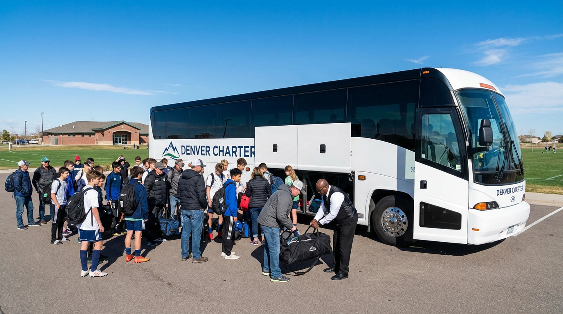 Denver charter bus rentals for sporting events and fan groups in Colorado